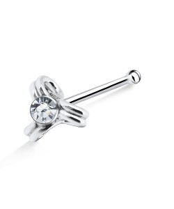 Stone Design Silver Bone Nose Stud NSKD-91